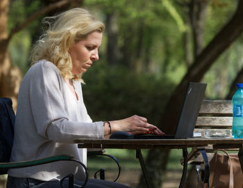 Women working at the park