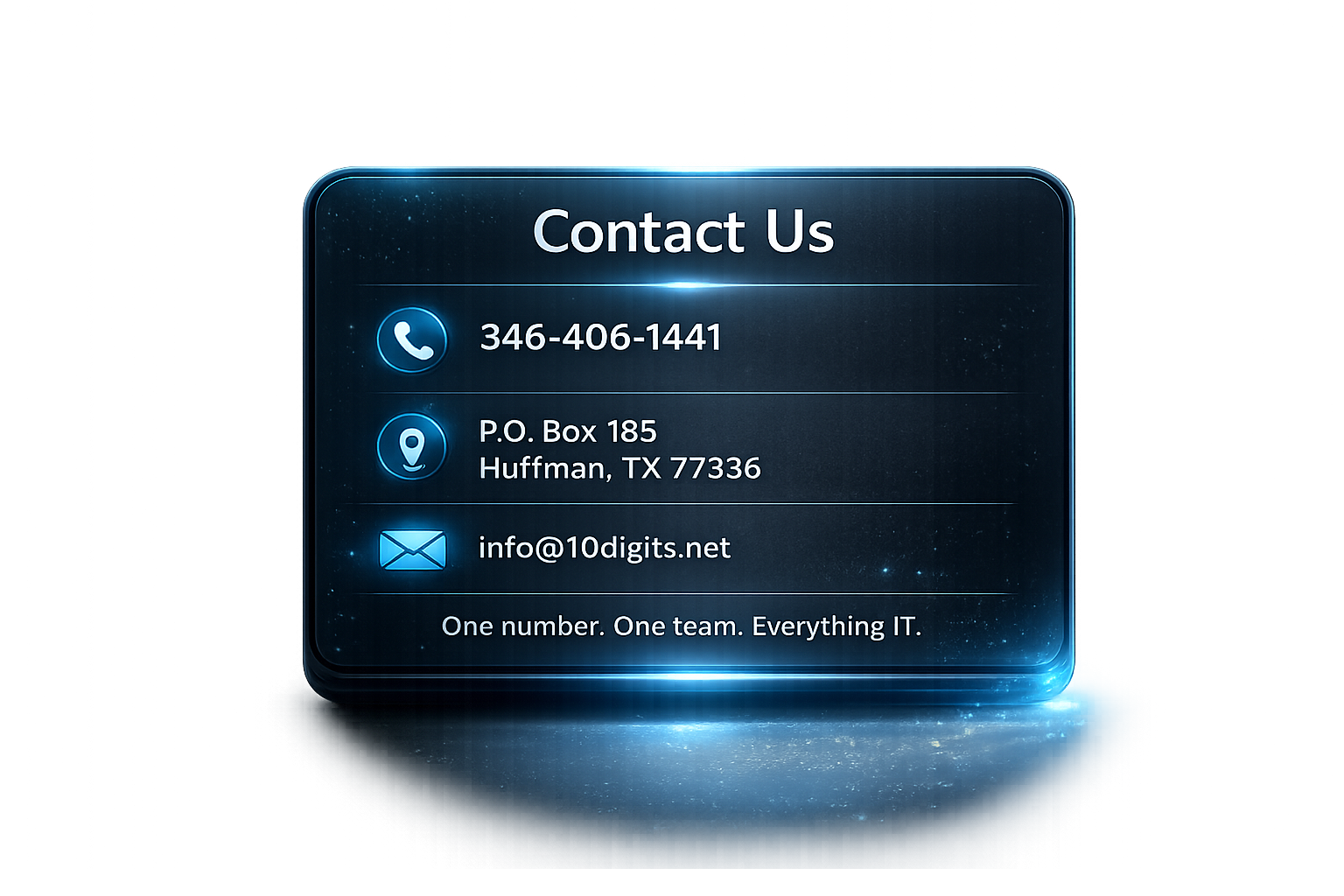 Get in touch with 10 Digits IT support